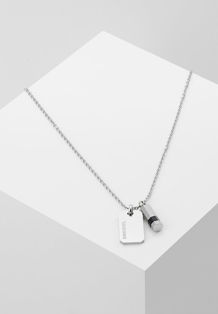 Diesel - DOUBLE PENDANT - Kaulakoru - silver-coloured, Suurenna