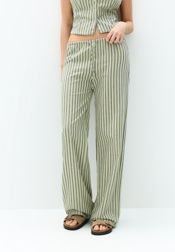 STRIPED  - Stoffhose - khaki