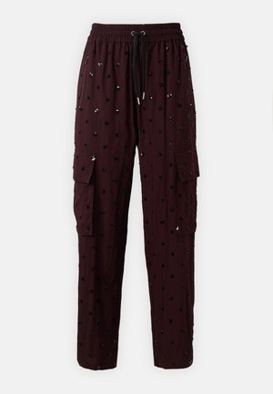 NEMU - Oldalzsebes nadrágok - deep burgundy