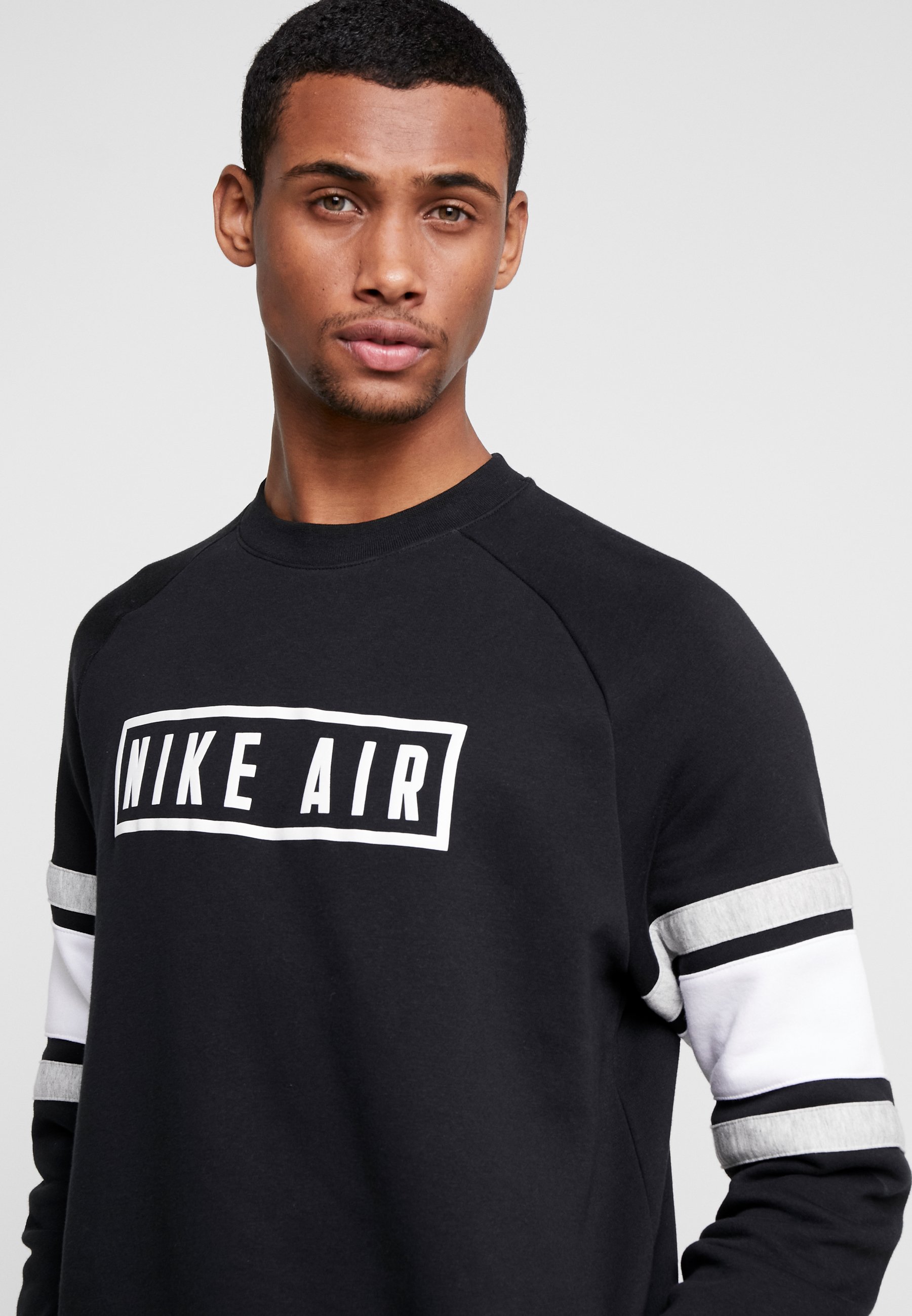 Nike Sportswear AIR CREW Sweatshirt blackwhitegrey Nike Sportswear AIR CREW Sweatshirt blackwhite Zalando.at