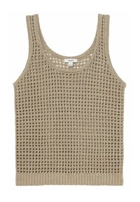 Reiss REGULAR FIT - CLAUDIA OPEN - Toppi - stone