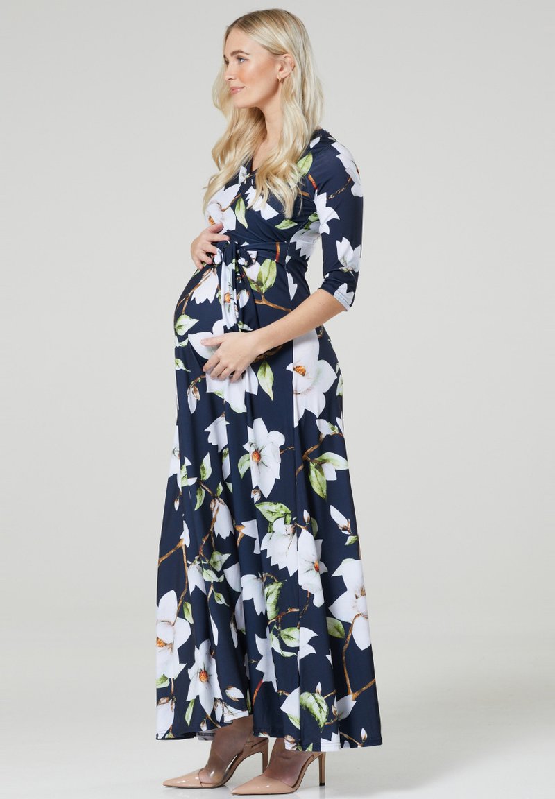 Damen Freizeitkleider | Chelsea Clark Maxikleid dark blue off white green/dunkelblau - KV49485 Damen Freizeitkleider | Chelsea Clark Maxikleid dark blue off white green/dunkelblau - KV49485
