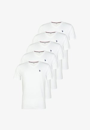 U.S. Polo Assn., KURZARM 5ER PACK - T-shirt basique - weiß