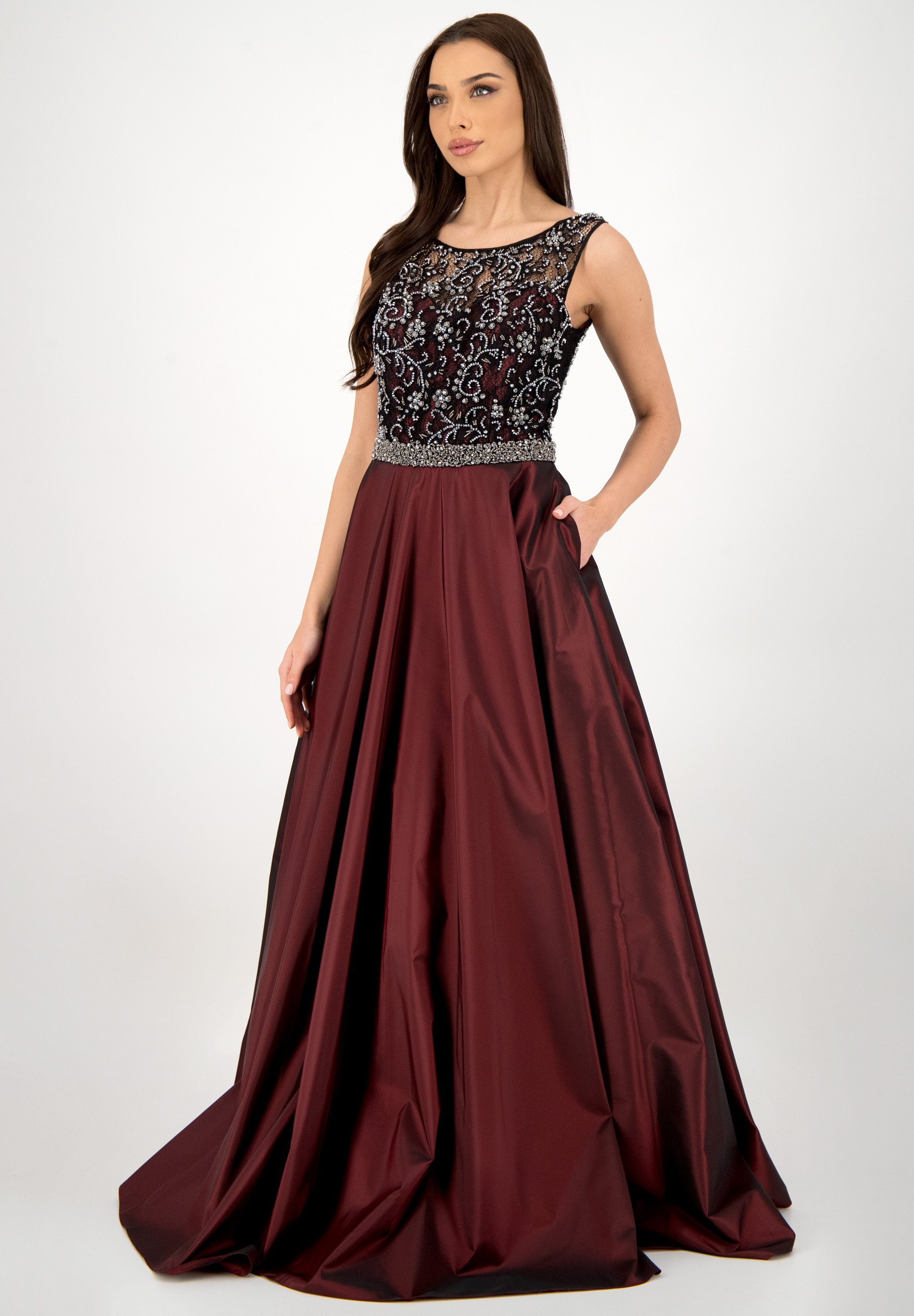 Prestije PLISSIERTES TAFT - Ballkleid - bordeaux - Zalando.de
