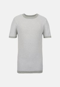 KNIT T SHIRT - T-shirt basique - light grey with off white