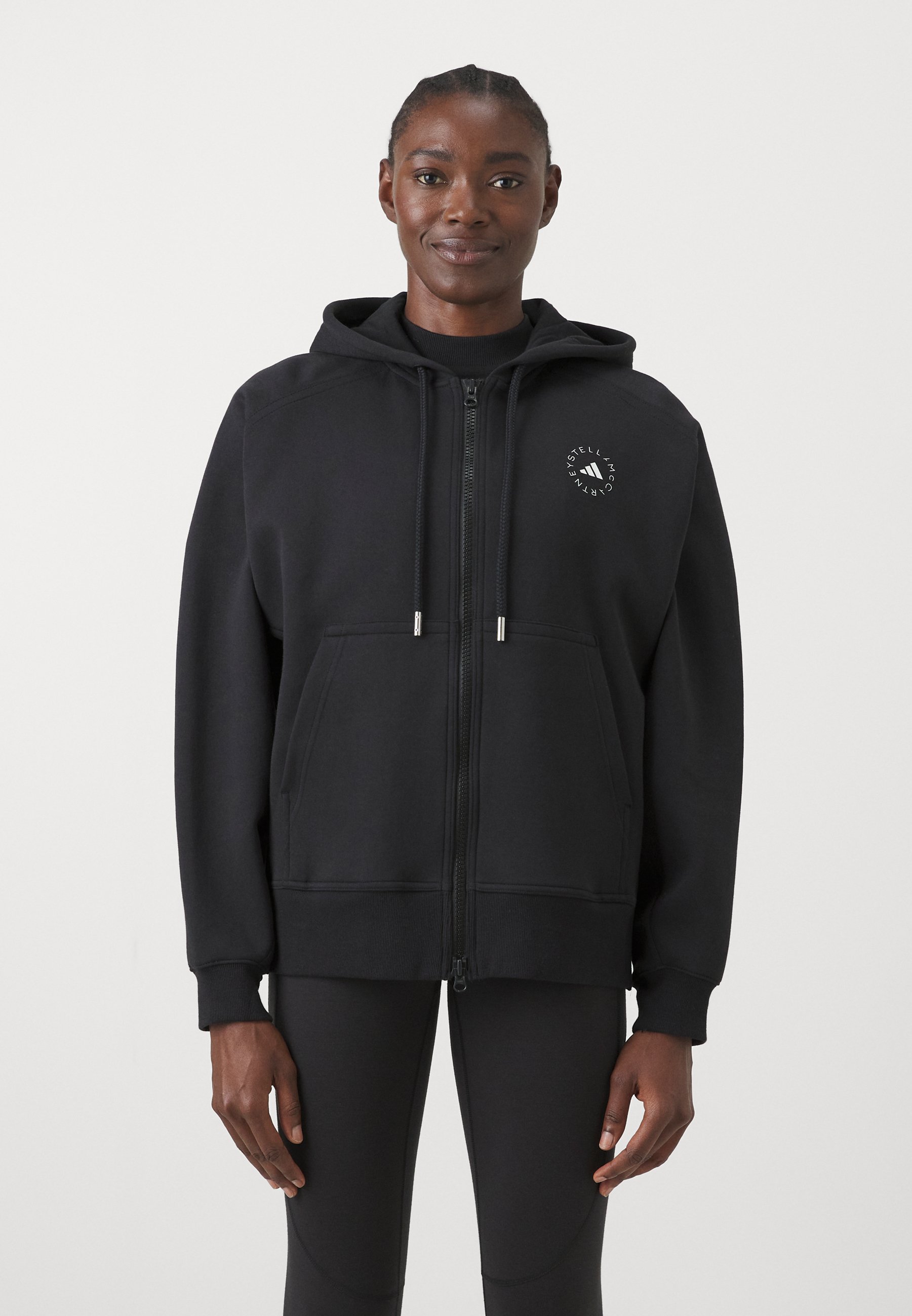 adidas by Stella McCartney HOODIE - Zip-up sweatshirt - black