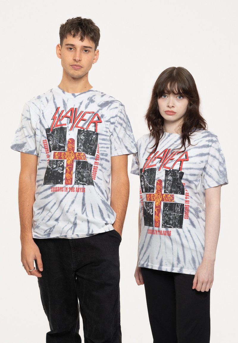 Paradiso Clothing SLAYER QUAD SEASONS BAND LOGO - Print T-shirt - white