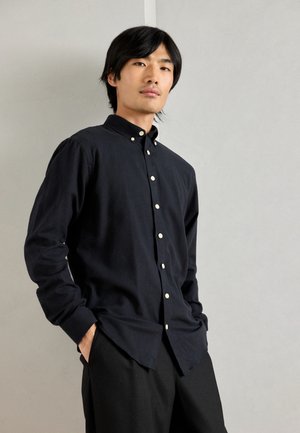 MELANGE BRUSHED SHIRT - Overhemd - black
