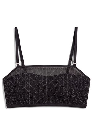 Calvin Klein Underwear, LIGHTLY LINED BANDEAU - EMBLEM MESH - Brassière - black