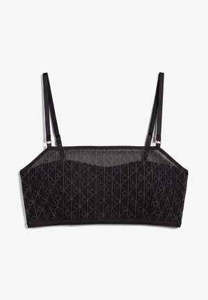 Calvin Klein Underwear, LIGHTLY LINED BANDEAU - EMBLEM MESH - Brassière - black
