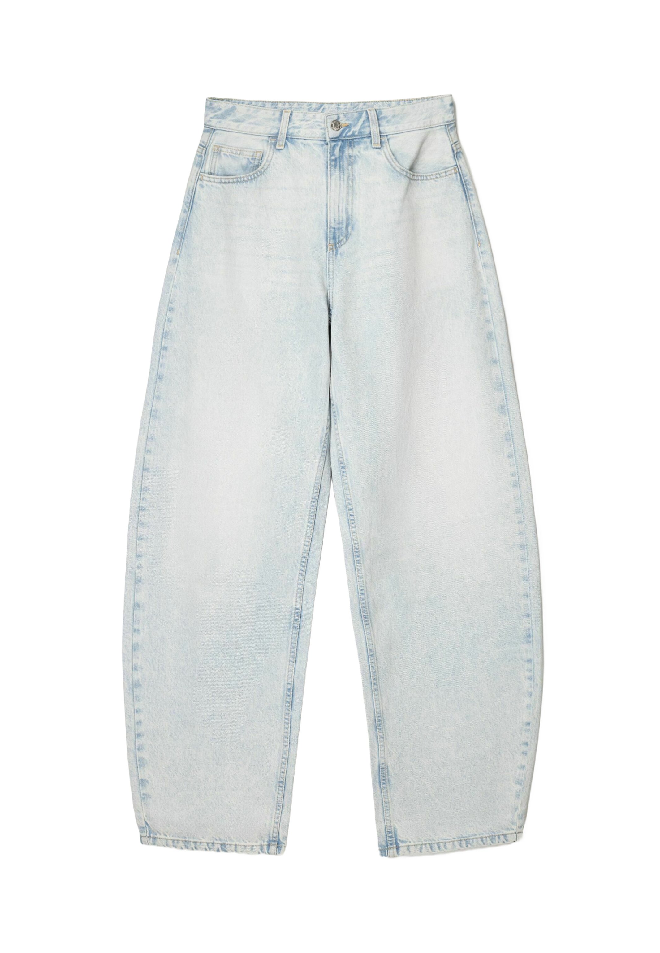 ★ドイツ発*BERSHKA*新作*ZIPデニムフーディ/LIGHT BLUE★ Bershka Wide Leg - light blue - Zalando