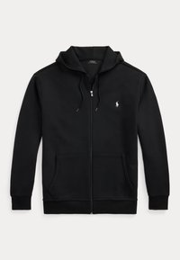 DOUBLE-KNIT FULL-ZIP HOODIE - Sweatshirt com capuz - black