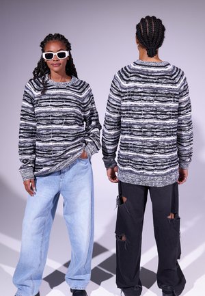 UNISEX - Strikkegenser - black/light blue