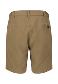 Khaki shorts dengan pinggang elastis, jahitan datar, dan satu saku belakang. Materialnya halus dan ringan.