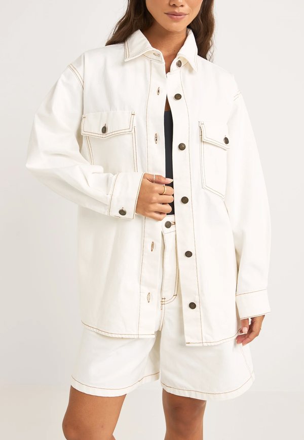 CAMILLA  OVERSI - Jeansjacke - ivory