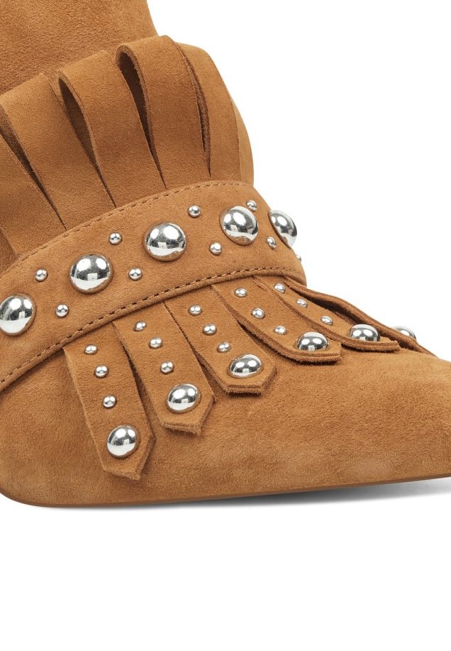 qamile block heel booties