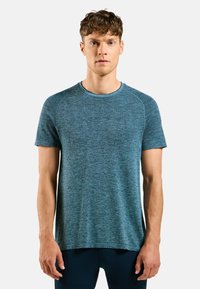 ODLO CREW NECK ESSENTIAL SEAMLESS - Basic T-shirt - dark sapphire melange