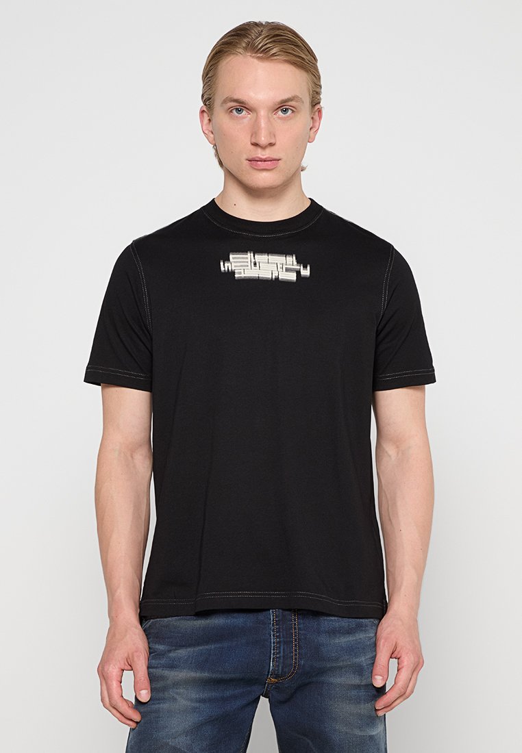 Diesel T-shirt print zwart