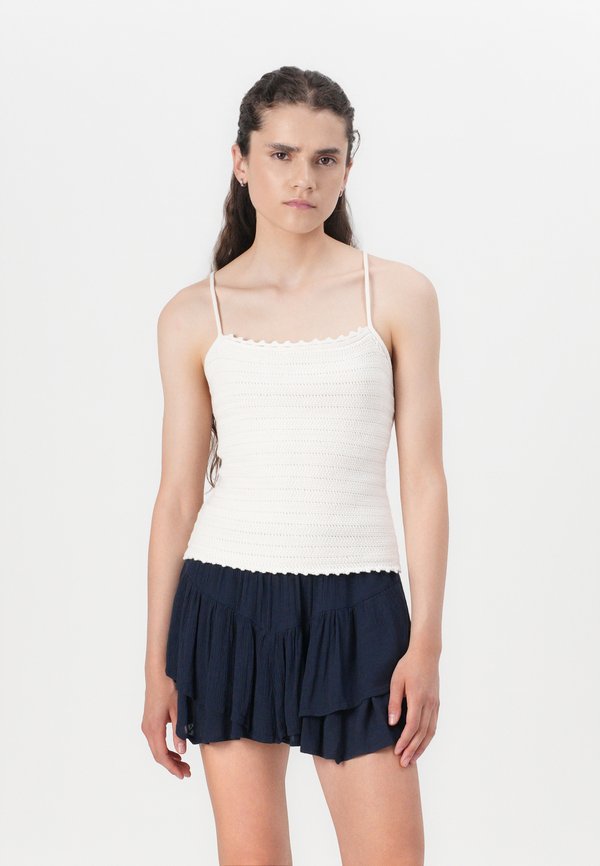 APRON TIE BACK - Top - beige