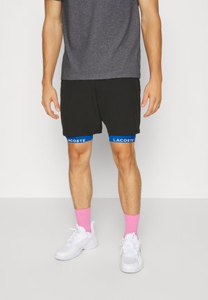 SHORT ACTIVE 2-IN-1 - Short de sport - noir/bleu