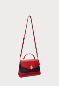 Lauren Ralph Lauren TWO TONE LEATHER MEDIUM FARRAH SATCHEL - Rokassoma - black/festive red