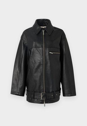 REMAIN OVERSIZE JACKET - Usnjena jakna - black