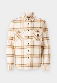 Brixton BOWERY  - Overhemd - white cap/pinecone brown/saffron
