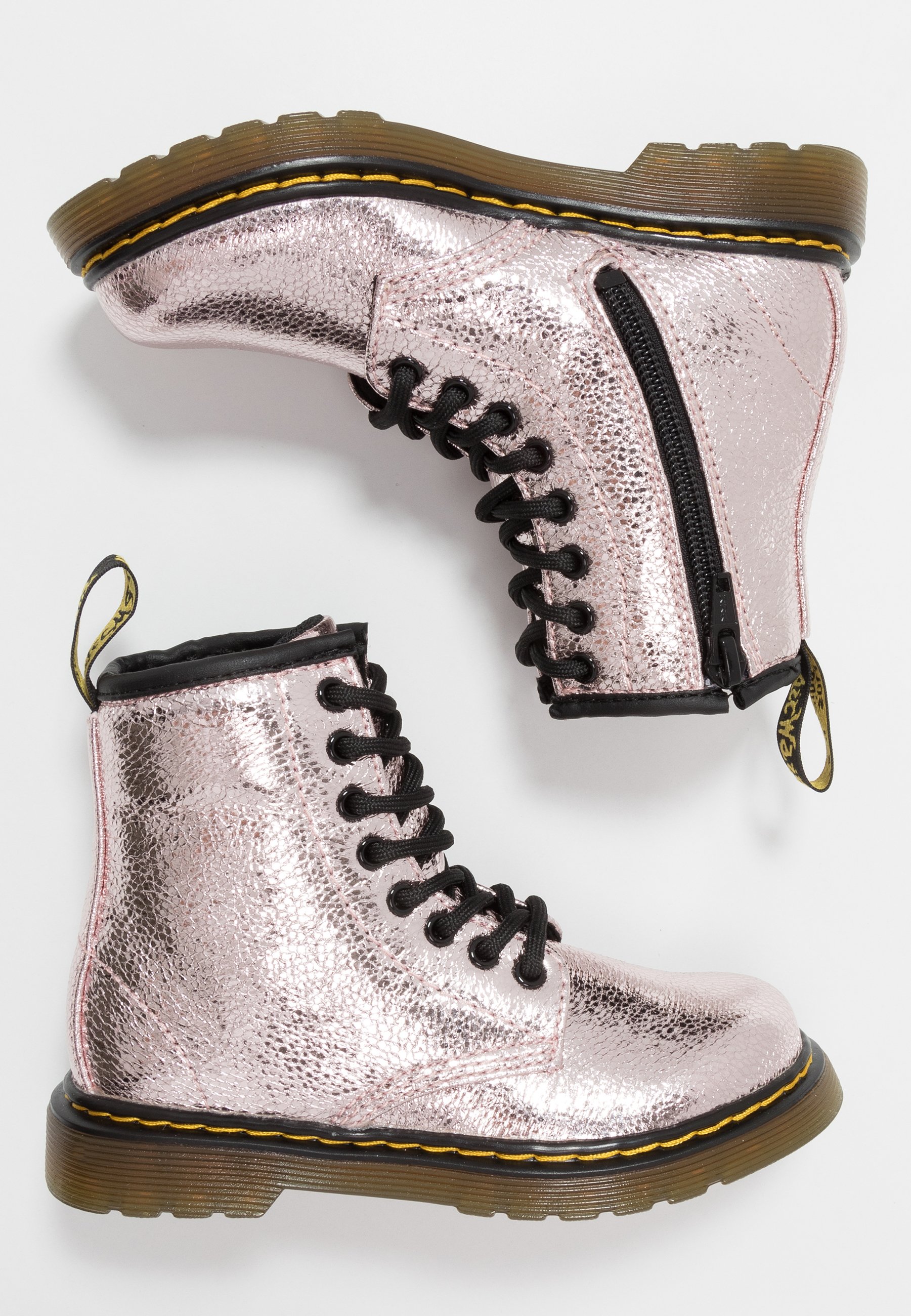 doc martens rose metallic