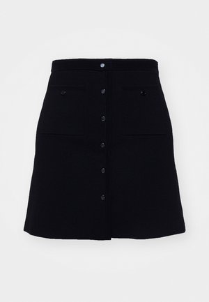 sandro JUPE TRAPEZE POCHES  - A-Linien-Rock - noir