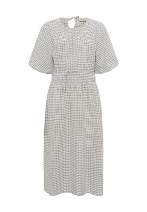 Cream, CRRINNIE DRESS - Jurk - white black check