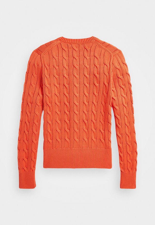 CABLE KNIT COTTON CREWNECK CARDIGAN - Cardigan - solar sky4