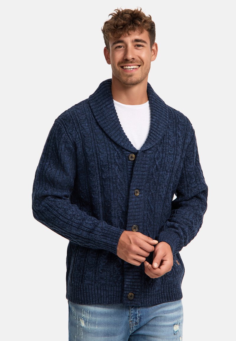 INDICODE JEANS ILTERLY - Vesta na kopčanje - navy mix