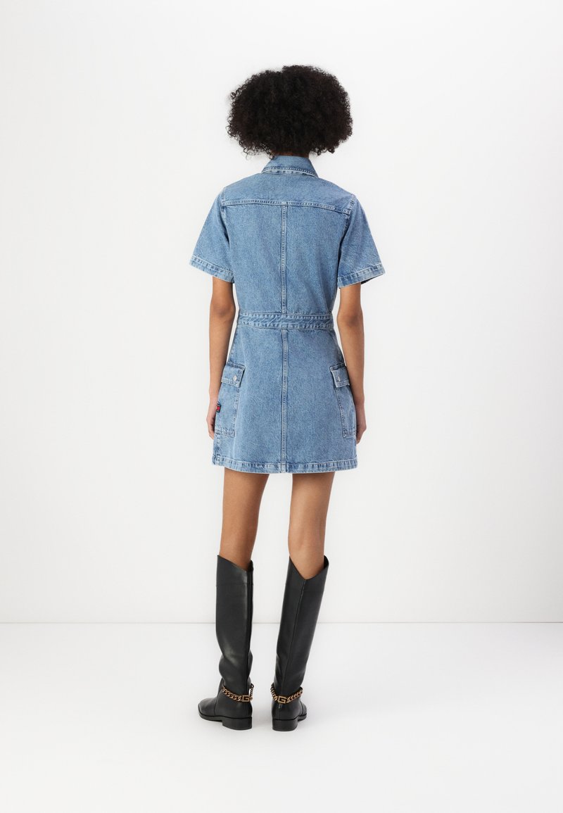 princess polly baby blue dress Stradivarius cotton utility dress in blue