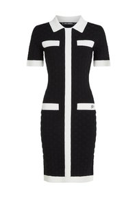 CONTRAST DRESS - Kampsunkleit - black
