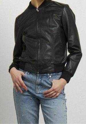 Lederjacke - black