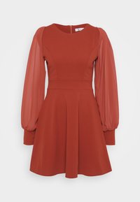 KAT SLEEVE DRESS - Jerseyklänning - terracotta