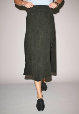 Next, REGULAR FIT - CORD MAXI SKIRT - A-Linien-Rock - khaki green