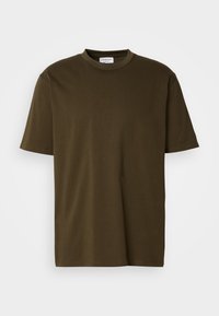 O NECK TEE OVERSIZE  - T-shirt basic - dark brown