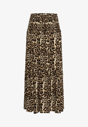 Kaffe, KAMAXI SMOCK - Falda larga - naturel leopard print