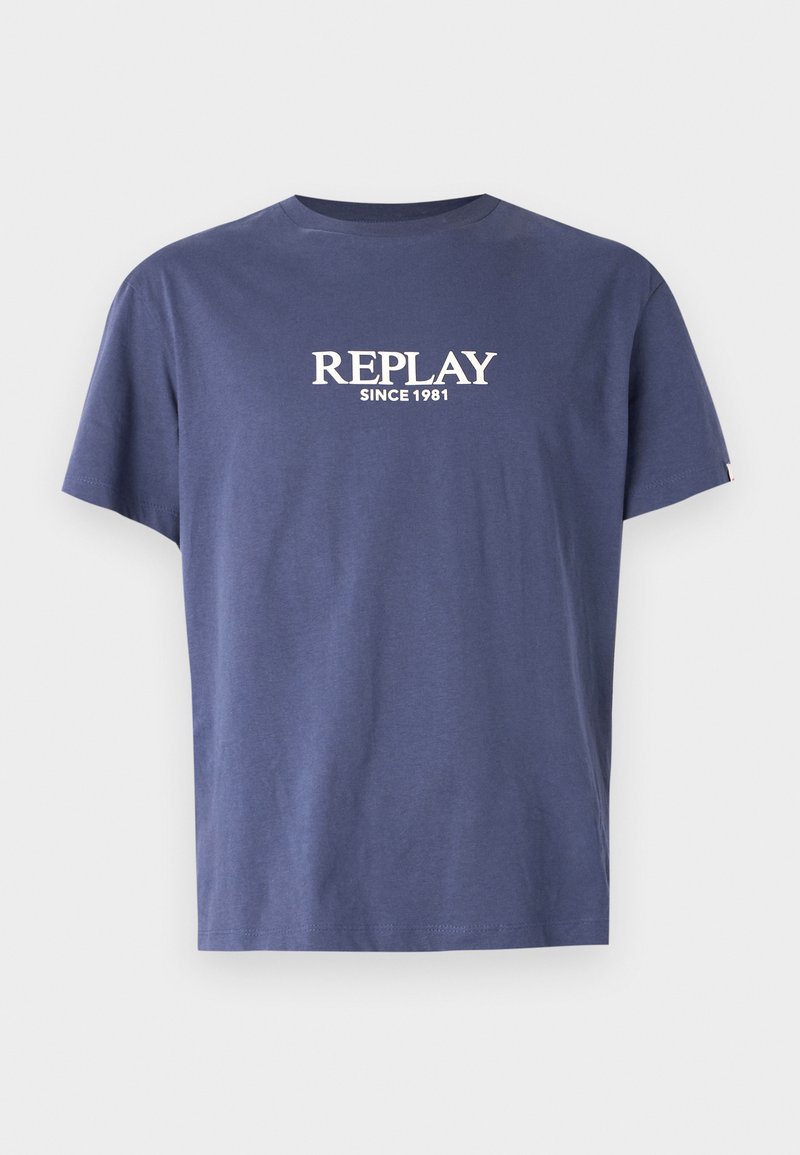 Replay T-shirt print lichtblauw