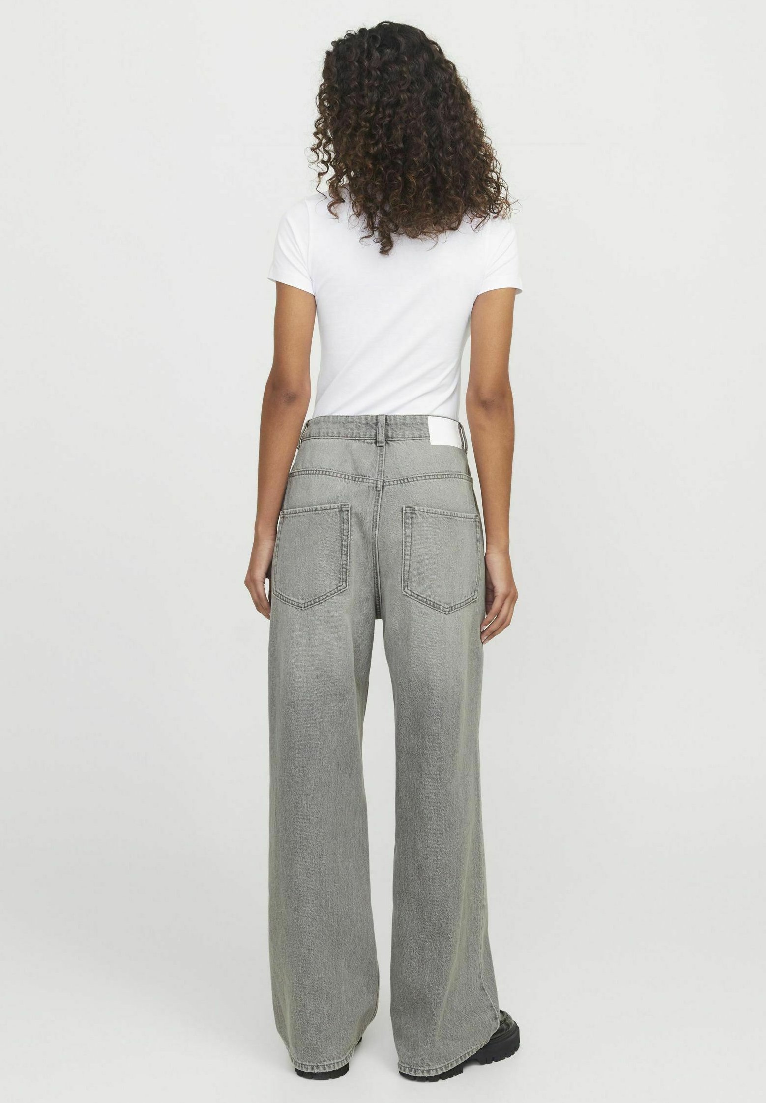 パンツ JULYNINE Gray Denim Pants JJXX gy fit JXERIN BAGGY MW JEANS R195 DNM - Straight leg jeans