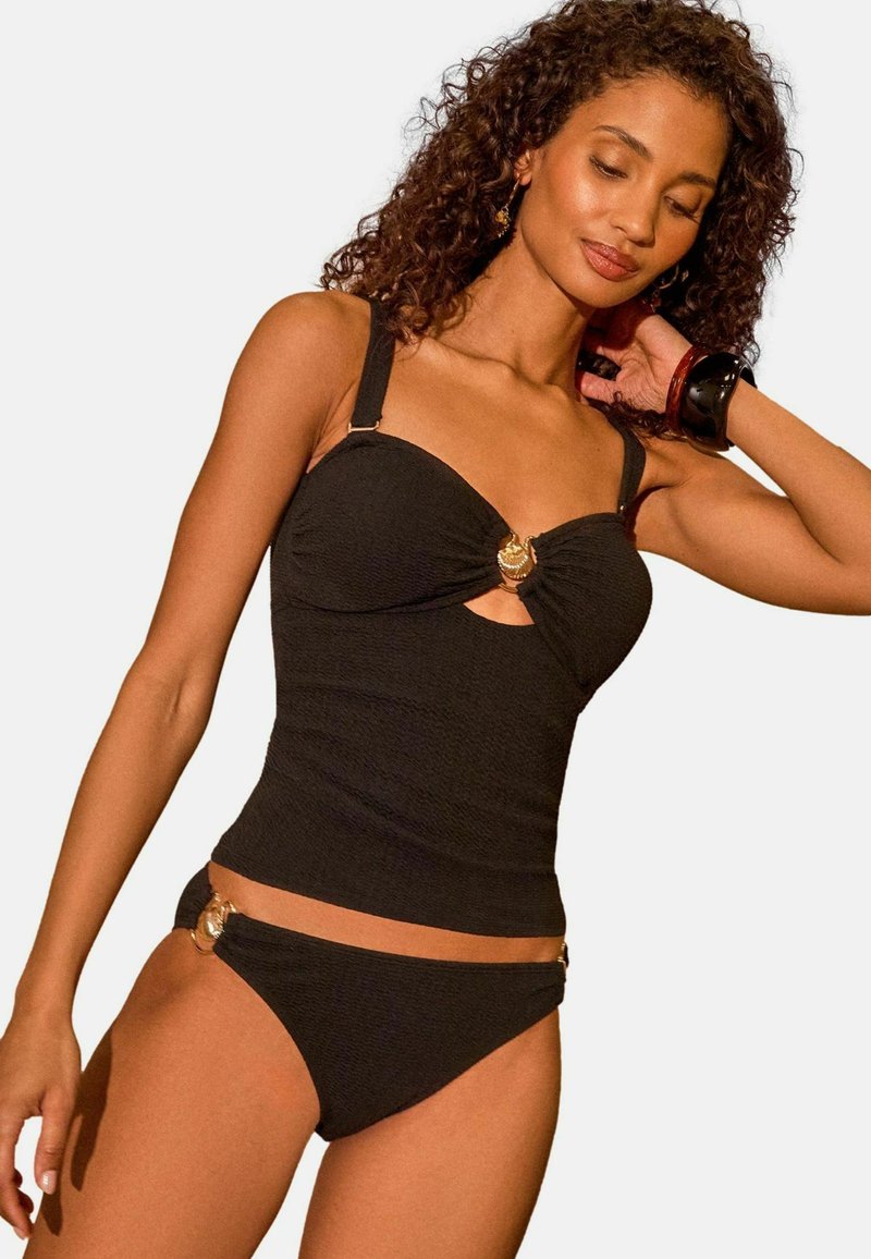 Love & Roses TEXTURED  - Bikinio apatinė dalis - black