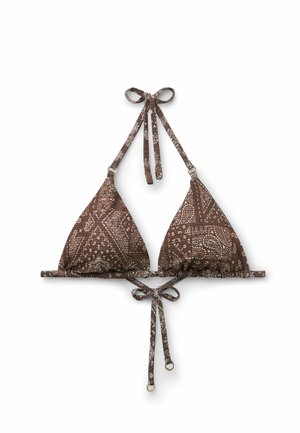 Calzedonia, PAISLEY TRIANGLE - Bikini-Top - brown