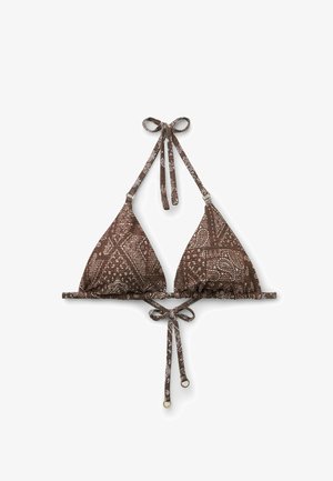 Calzedonia, PAISLEY TRIANGLE - Bikini-Top - brown
