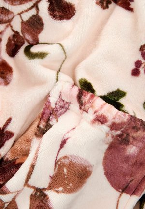 Next Dressing gown - black/pink/purple autumnal print