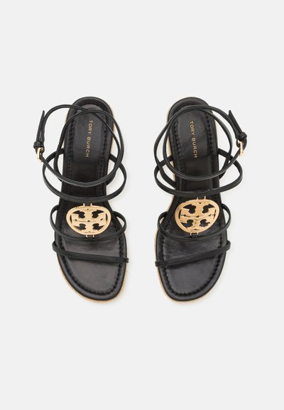 Tory Burch CAPRI MILLER - Sandales compensées - black/gold