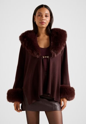 Forever New ALIA FUR TRIM - Cape - chocolate