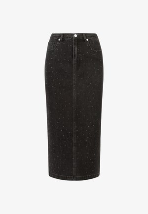 Apart MIT KRISTALLSTEINEN - Denimnederdele - schwarz