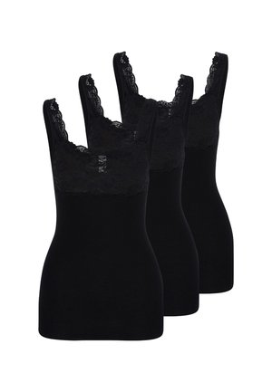 3ER PACK   - Unterhemd/-shirt - schwarz