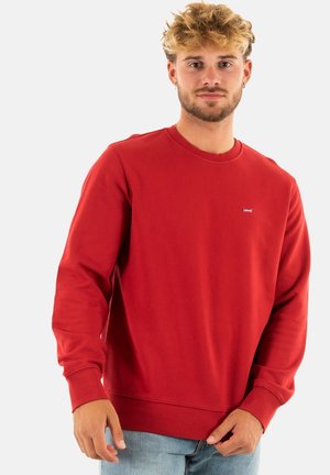Rode crewneck sweatshirt met een Levi's logo. Gemaakt van zachte, textuurstof met ribgebreide boorden en onderrand. Eenvoudig en klassiek ontwerp.